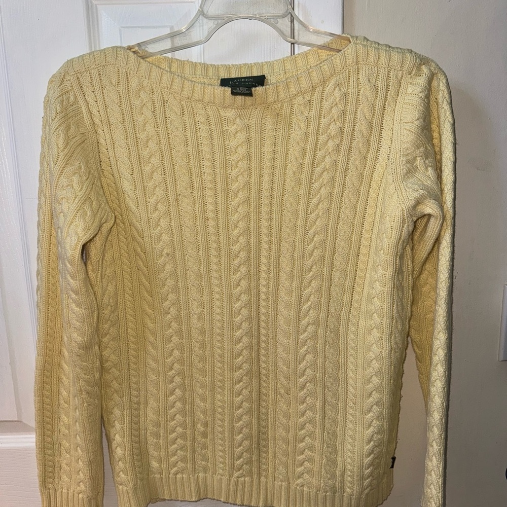 Ralph Lauren Cable Knit Sweater in Cream